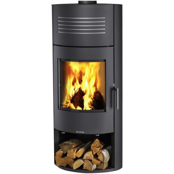COLOR EMAJL Kaminofen Grönland, Stahl, 7 kW – grau