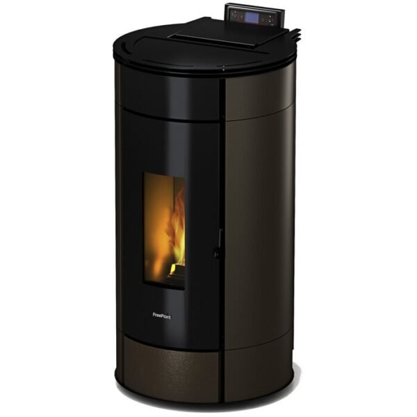 FREEPOINT Pelletofen Globe, 10,5 kw, WiFi-fähig – braun/schwarz