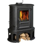 GLOBEFIRE Gussofen Herculina, Gusseisen, 7 kW – schwarz