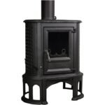 GLOBEFIRE Gussofen Herculina, Gusseisen, 7 kW – schwarz – Bild 2