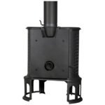 GLOBEFIRE Gussofen Herculina, Gusseisen, 7 kW – schwarz – Bild 3