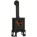 GLOBEFIRE Gussofen Herculina, Gusseisen, 7 kW – schwarz – Bild 6