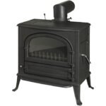 GLOBEFIRE Gussofen Neptun, Gusseisen, 7 kW – schwarz – Bild 2
