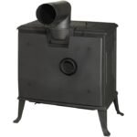 GLOBEFIRE Gussofen Neptun, Gusseisen, 7 kW – schwarz – Bild 3