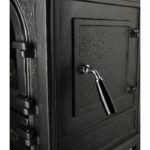GLOBEFIRE Gussofen Neptun, Gusseisen, 7 kW – schwarz – Bild 4