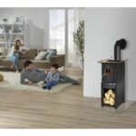 GLOBEFIRE Gussofen Pluto, Gusseisen, 5 kW – schwarz – Bild 10