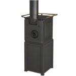 GLOBEFIRE Gussofen Pluto, Gusseisen, 5 kW – schwarz – Bild 3