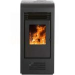 GLOBEFIRE Pelletofen Christoph, 7,5 kw, WiFi-fähig – schwarz