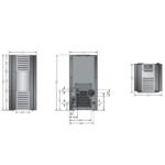 JUSTUS Pelletofen Sirkos Aqua, Stahl, max. 6 kW/160 m³, 1-Punkt-Verriegelung – schwarz – Bild 3