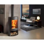 PANADERO Kaminofen Oval, Stahl, 8,7 kW – schwarz – Bild 2