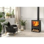 PANADERO Kaminofen Iris, Stahl, 7,8 kW – schwarz – Bild 2