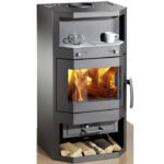 THERMIA Kaminofen Bern V1, Stahl, 6 kW – grau – Bild 2