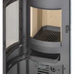 THERMIA Kaminofen München, Naturstein, 7 kW – grau – Bild 5